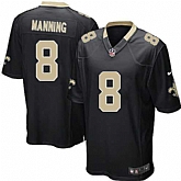 Nike Men & Women & Youth Saints #8 Archie Manning Black Team Color Game Jersey,baseball caps,new era cap wholesale,wholesale hats
